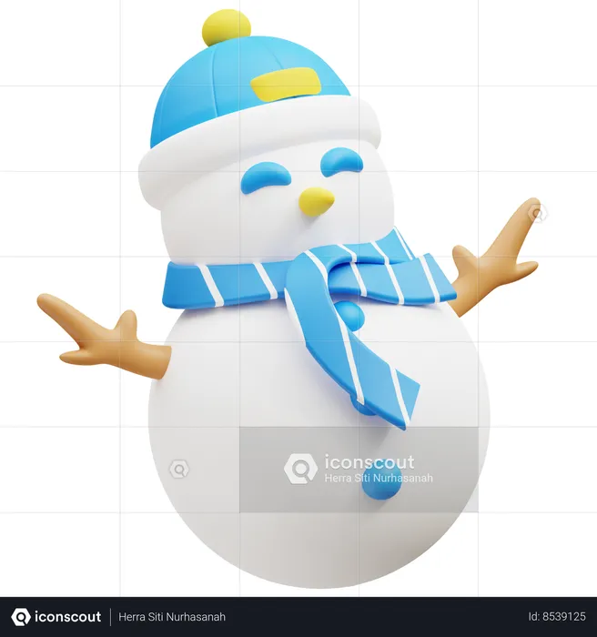 Bonhomme de neige  3D Icon