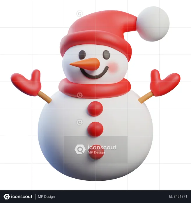 Bonhomme de neige  3D Icon