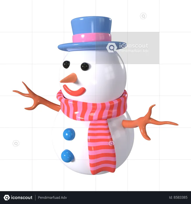 Bonhomme de neige  3D Icon