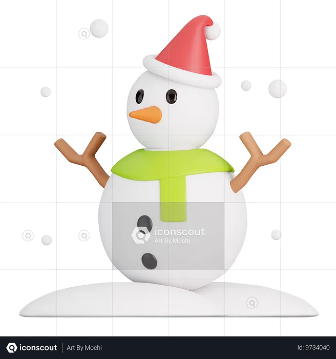 Bonhomme de neige  3D Icon