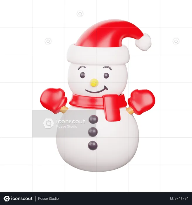 Bonhomme de neige  3D Icon