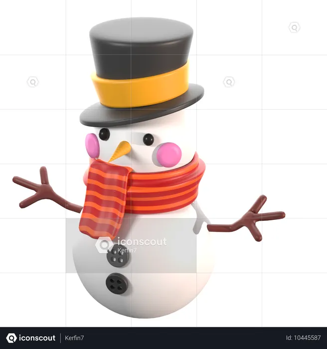 Bonhomme de neige  3D Icon