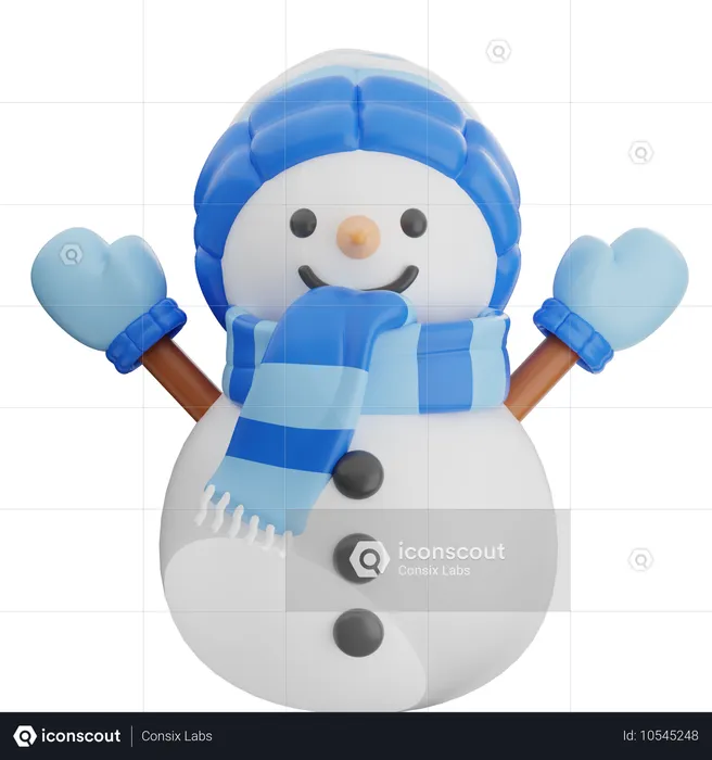 Bonhomme de neige  3D Icon