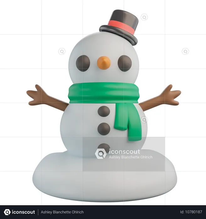 Bonhomme de neige  3D Icon