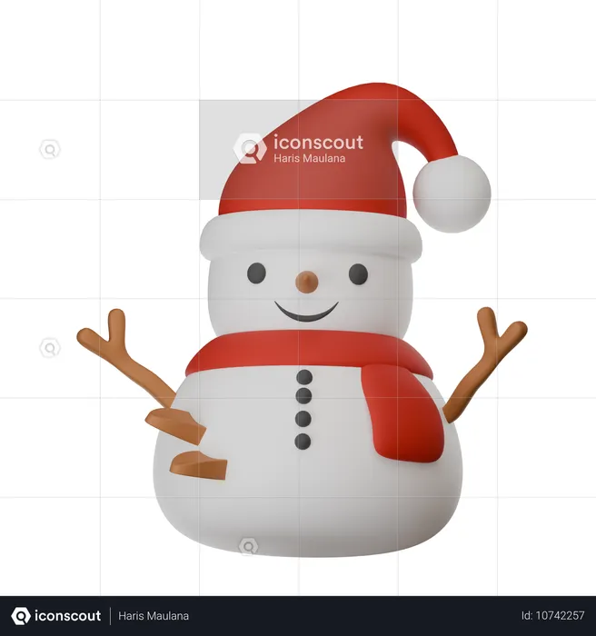 Bonhomme de neige  3D Icon