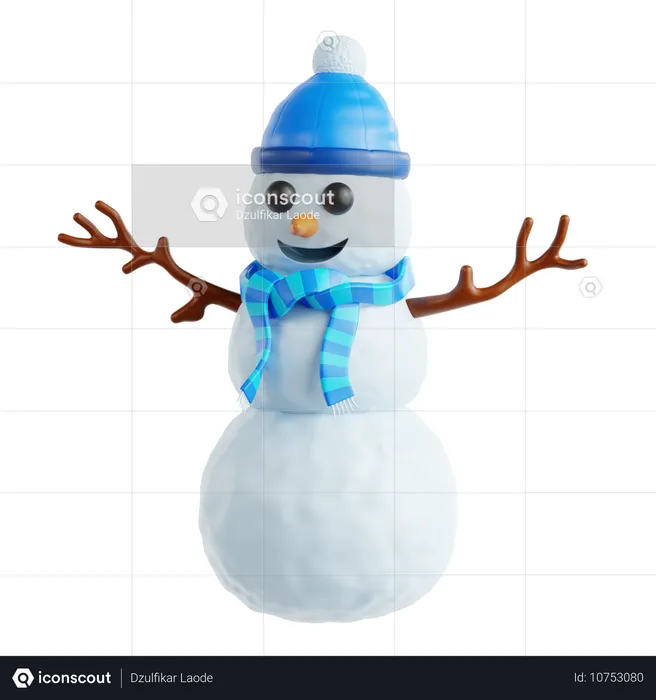 Bonhomme de neige  3D Icon