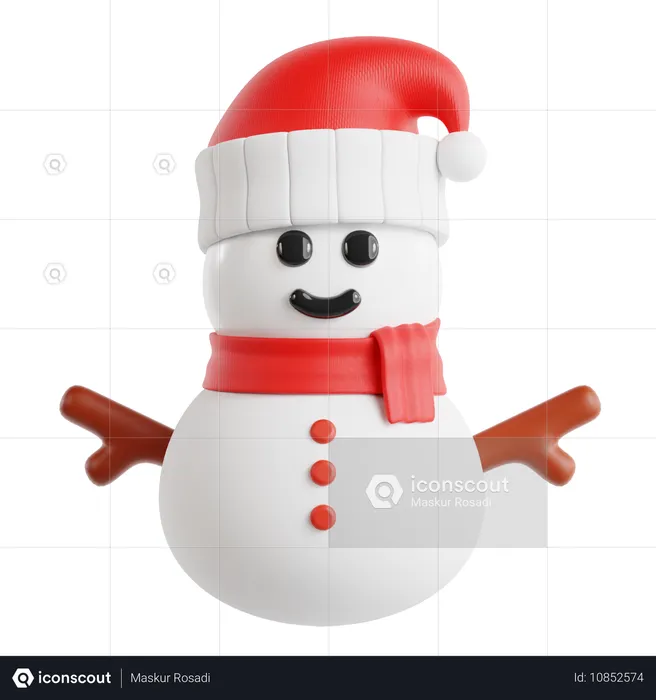 Bonhomme de neige  3D Icon