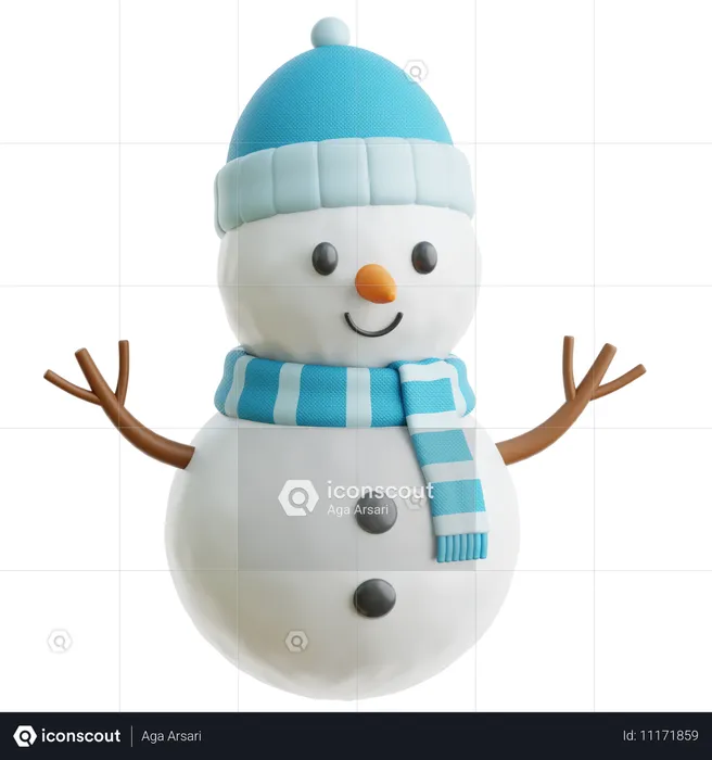 Bonhomme de neige  3D Icon