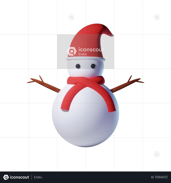 Bonhomme de neige  3D Icon