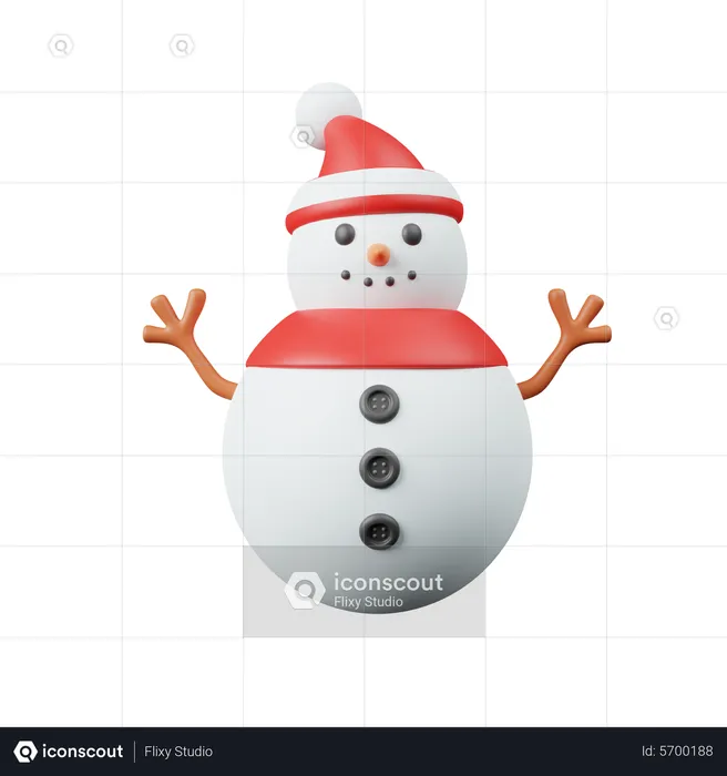 Bonhomme de neige  3D Icon