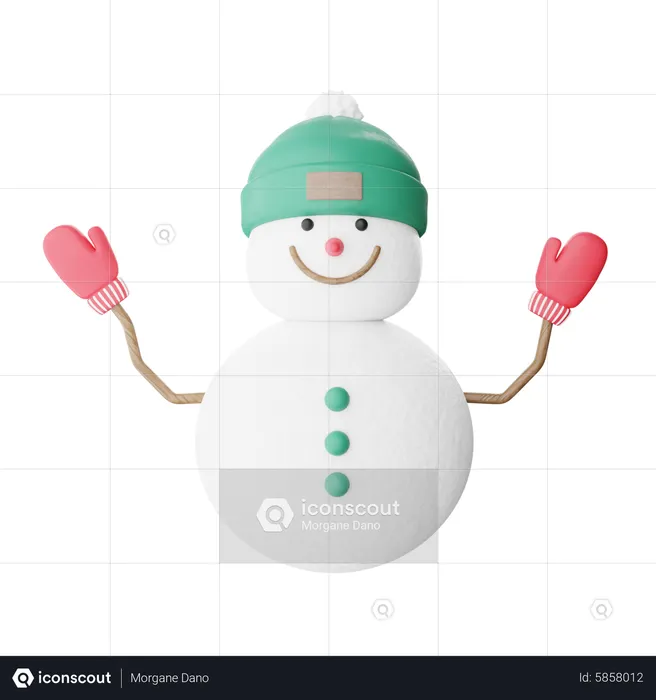 Bonhomme de neige  3D Icon