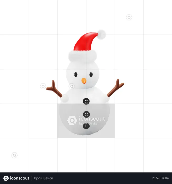 Bonhomme de neige  3D Icon