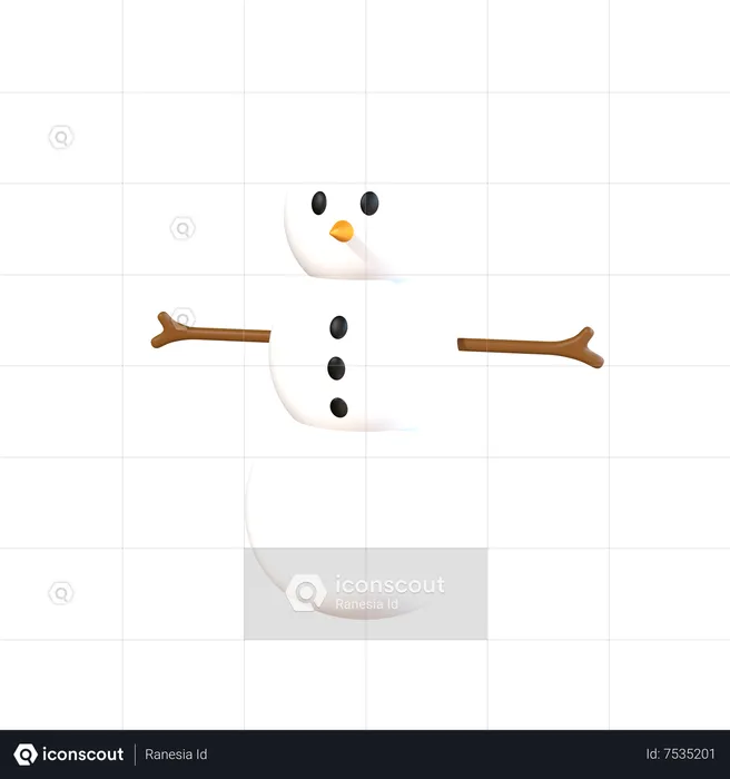 Bonhomme de neige  3D Icon