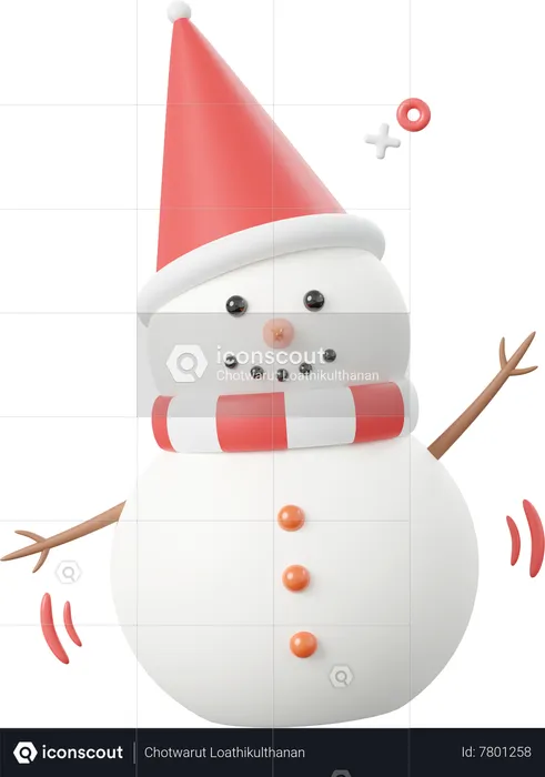 Bonhomme de neige  3D Icon