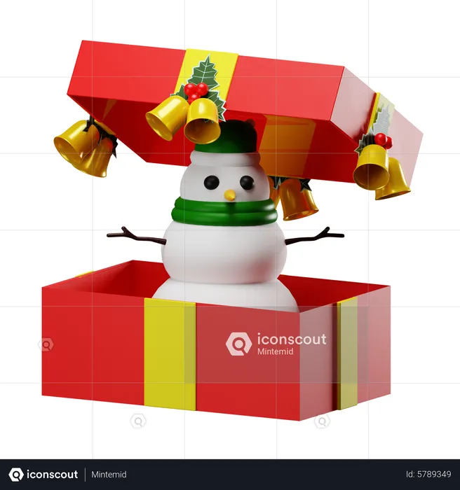 Bonhomme de neige surprise  3D Icon