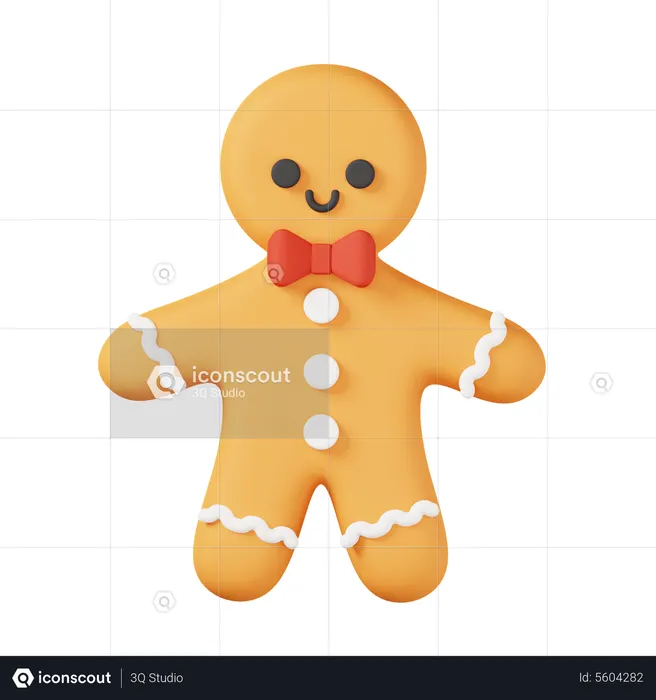 Bonhomme en pain d'épice  3D Icon