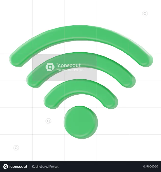 Bonne connexion Wi-Fi  3D Icon