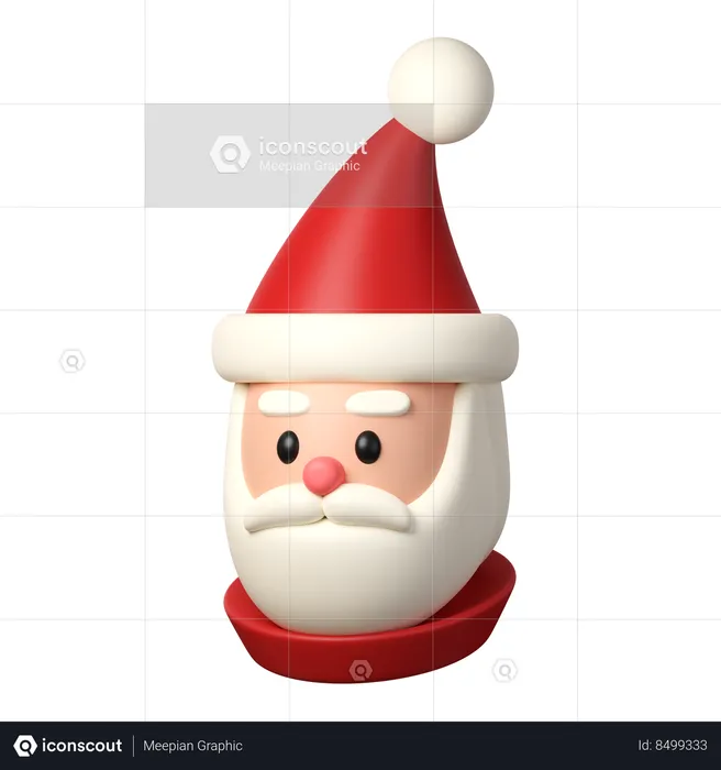 Casquette de père Noël  3D Icon