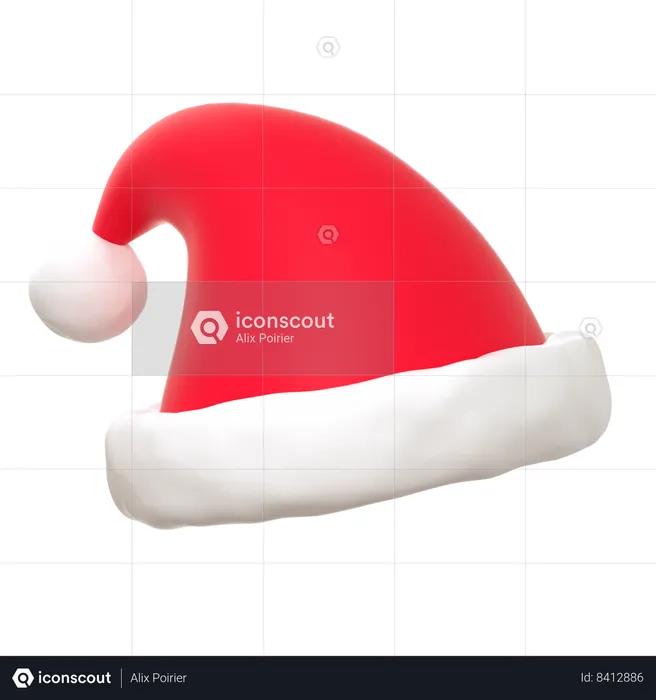 Chapeau de père Noël  3D Icon