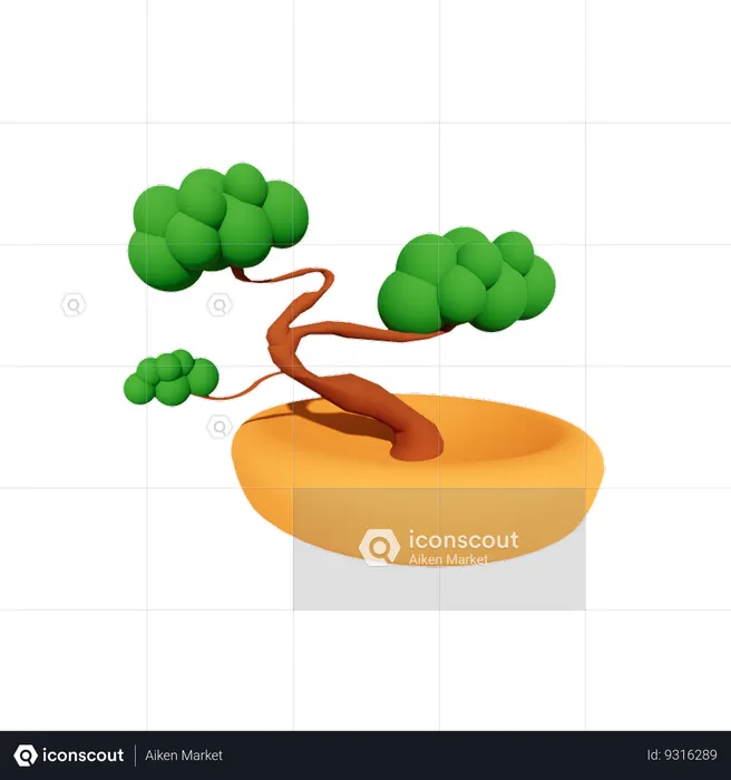 Bonsai  3D Icon