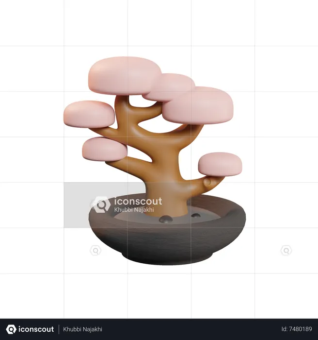 Bonsai Baum  3D Icon