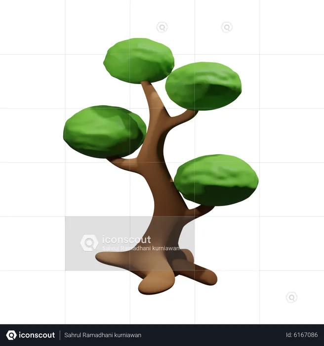 Bonsai Baum  3D Icon