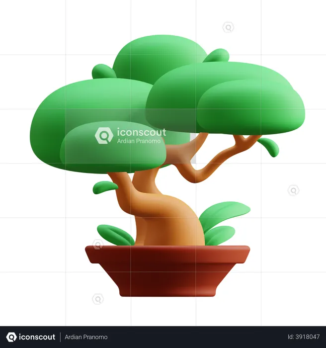 Bonsai Tree  3D Illustration