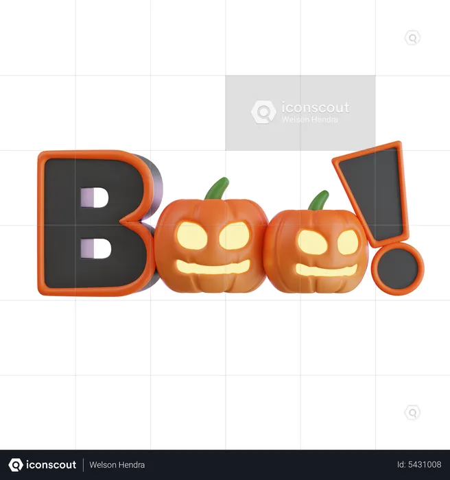Boo halloween  3D Icon