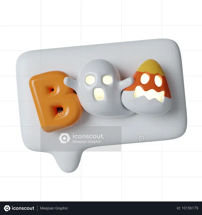 Boo Message  3D Icon