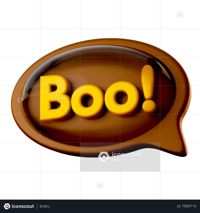 Boo Message  3D Icon