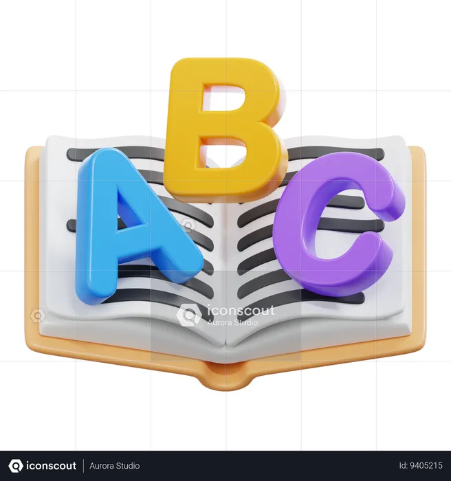 Book Abc  3D Icon