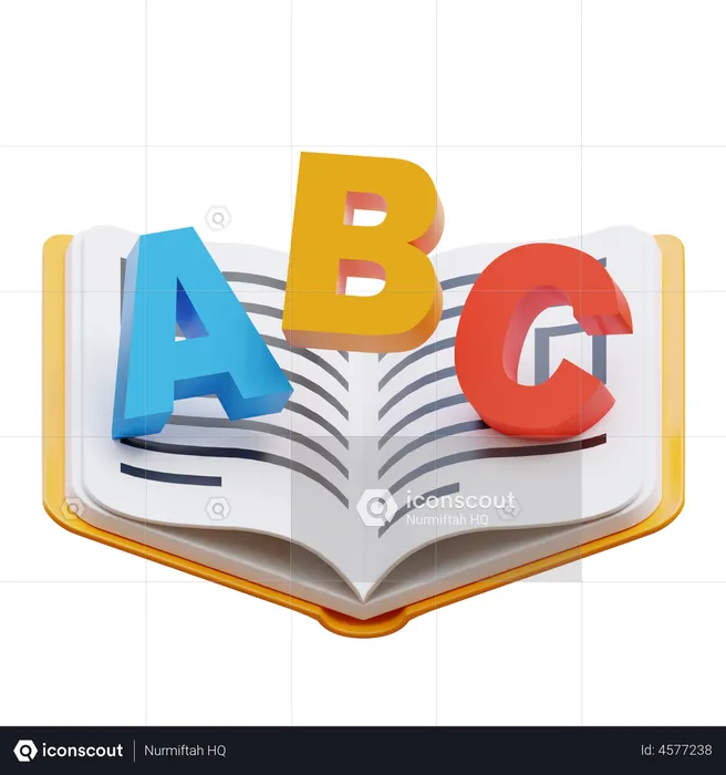 Book ABC  3D Illustration