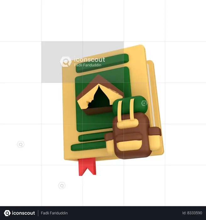 Book Camp  3D Icon