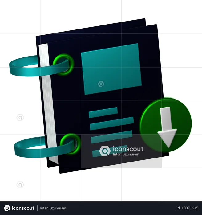 Book Download  3D Icon