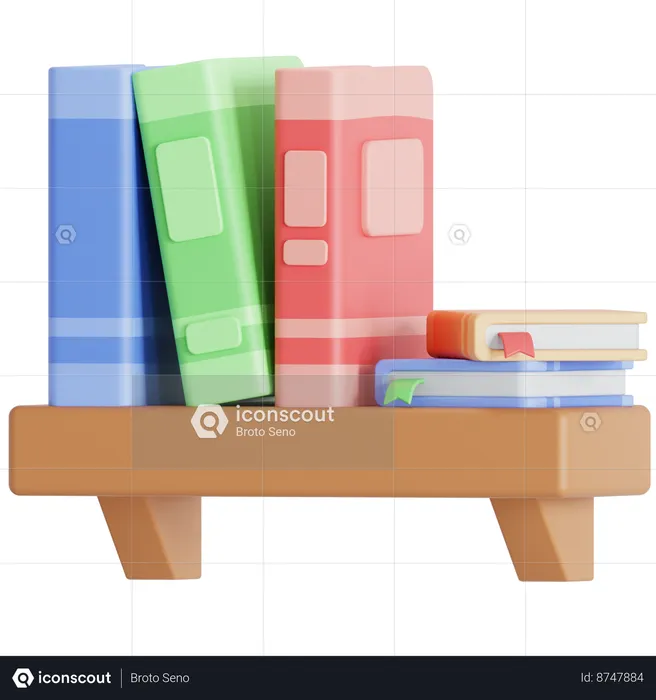 Book rack  3D Icon