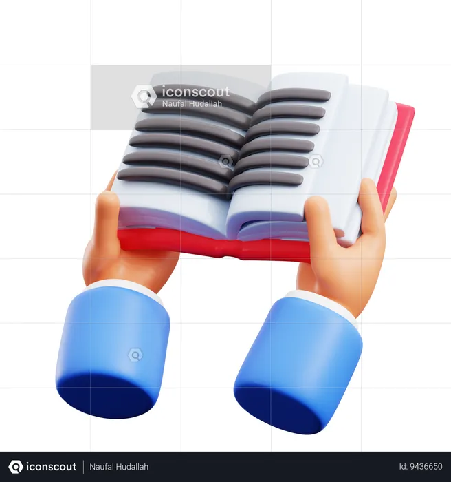 Book Reading Hand Gestures  3D Icon