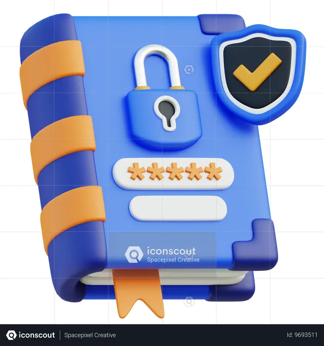 Book Security  3D Icon