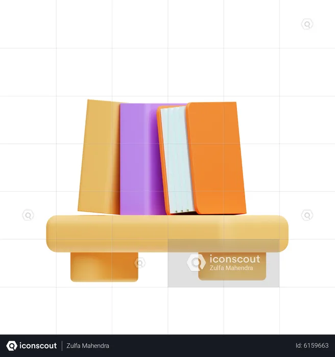 Book Shelf  3D Icon