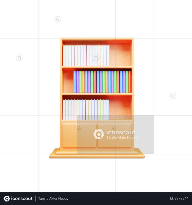 Book Shelf  3D Icon