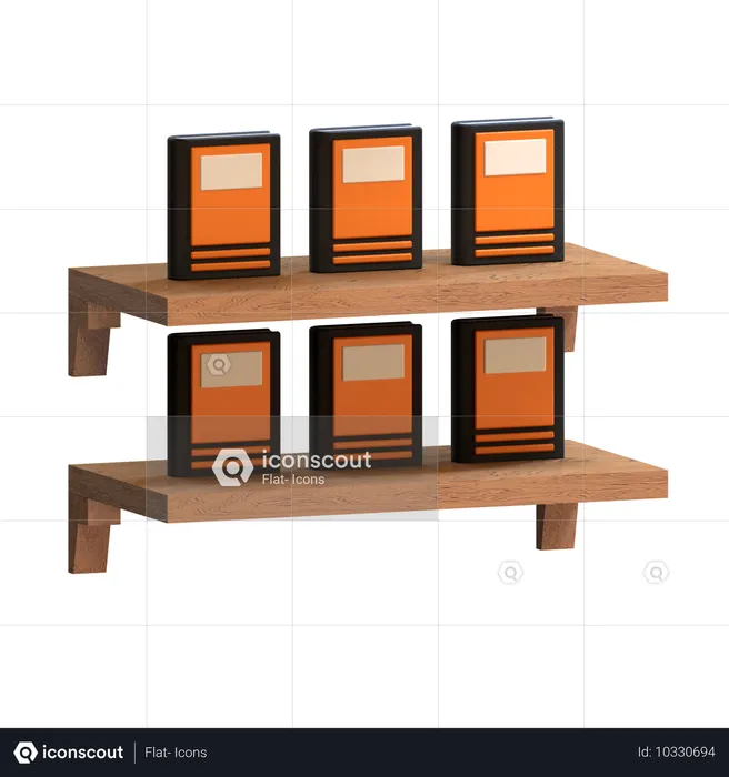 Book Shelves  3D Icon