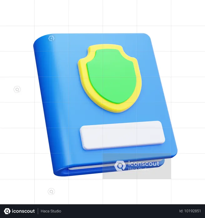 Book Shield  3D Icon