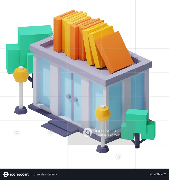 Book Shop  3D Icon