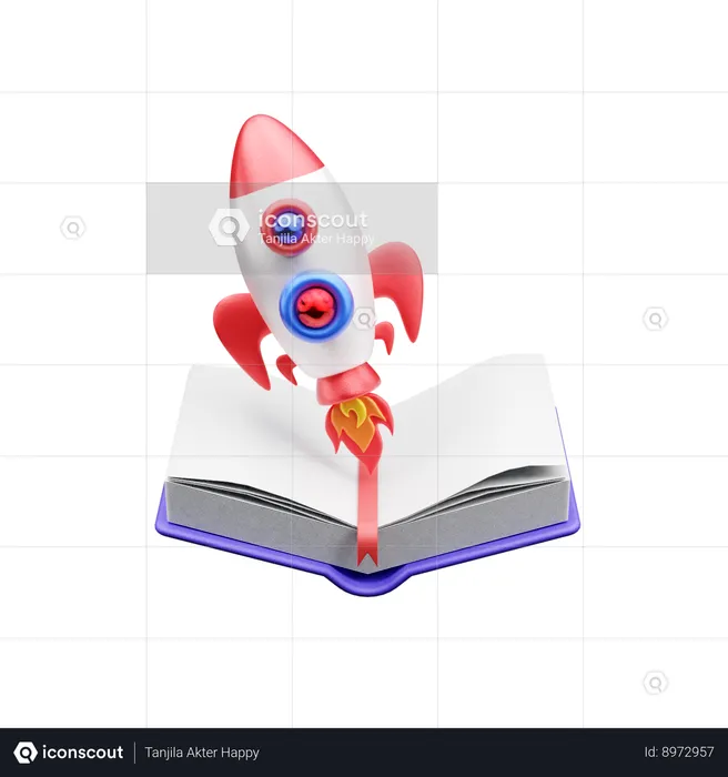 Book Startup  3D Icon
