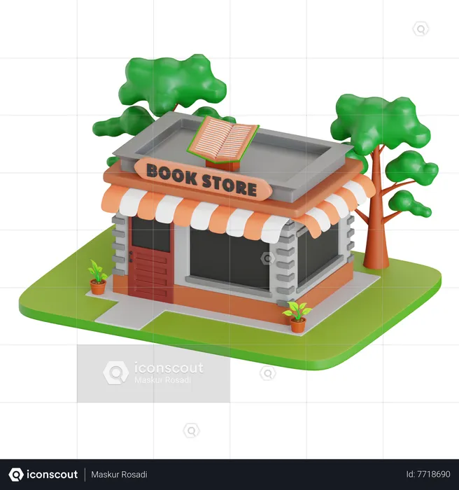 Book Store  3D Icon
