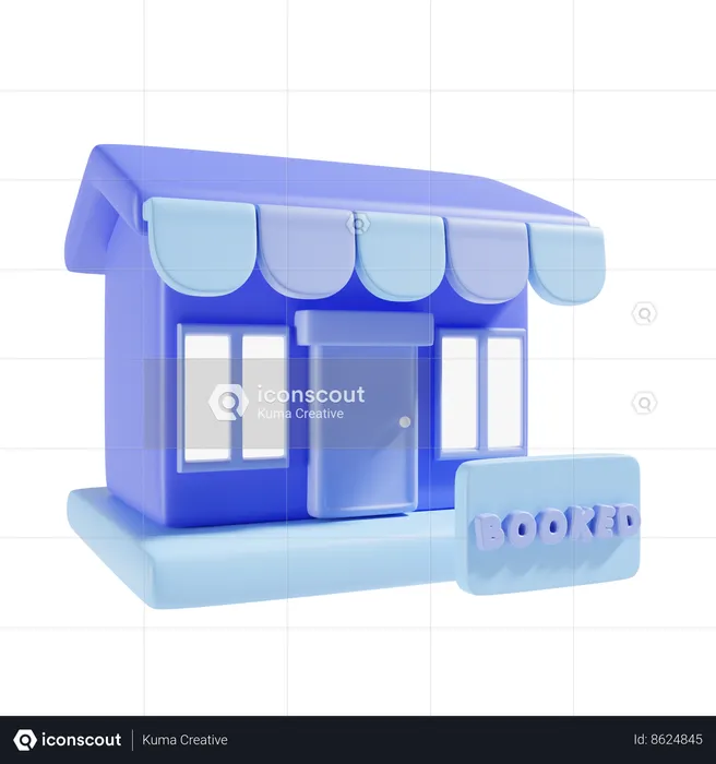 Booked Shop  3D Icon