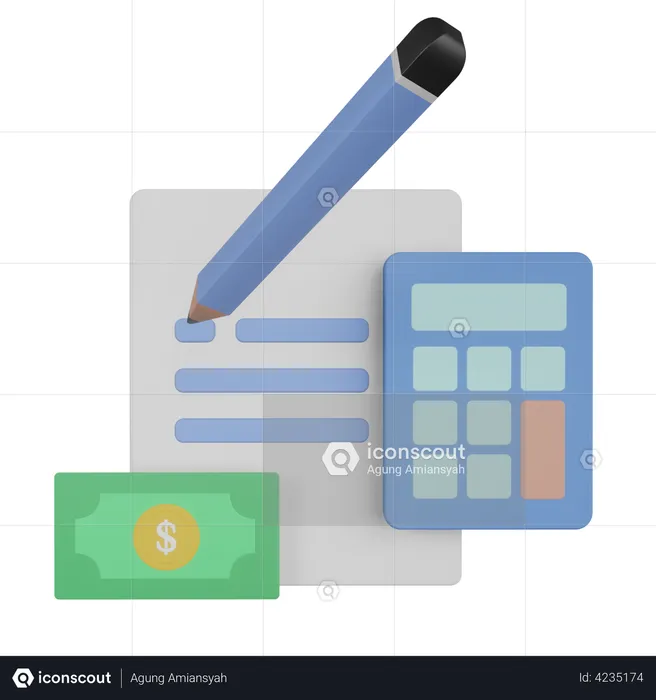 Bookkeeping Accountant  3D Illustration
