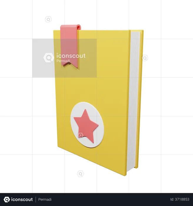 Bookmark Book  3D Illustration