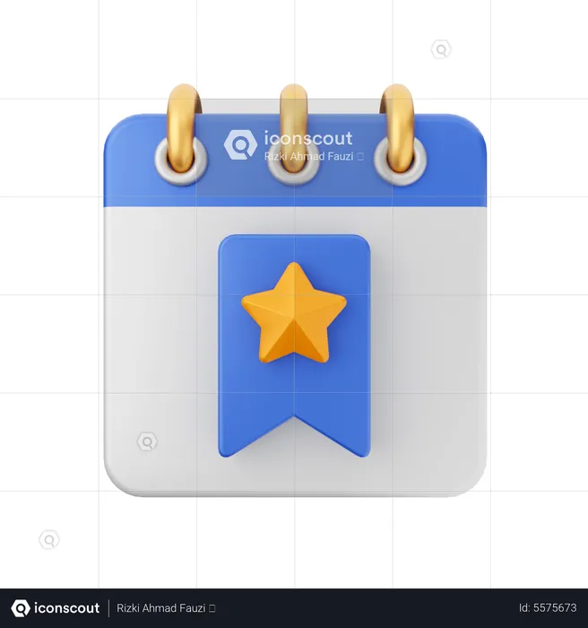 Bookmark Calendar  3D Icon
