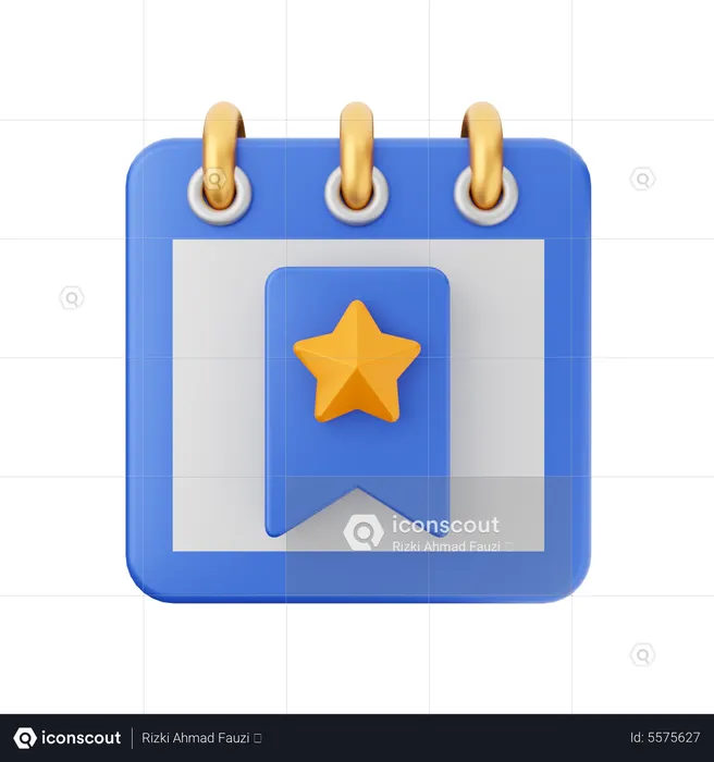 Bookmark Calendar  3D Icon