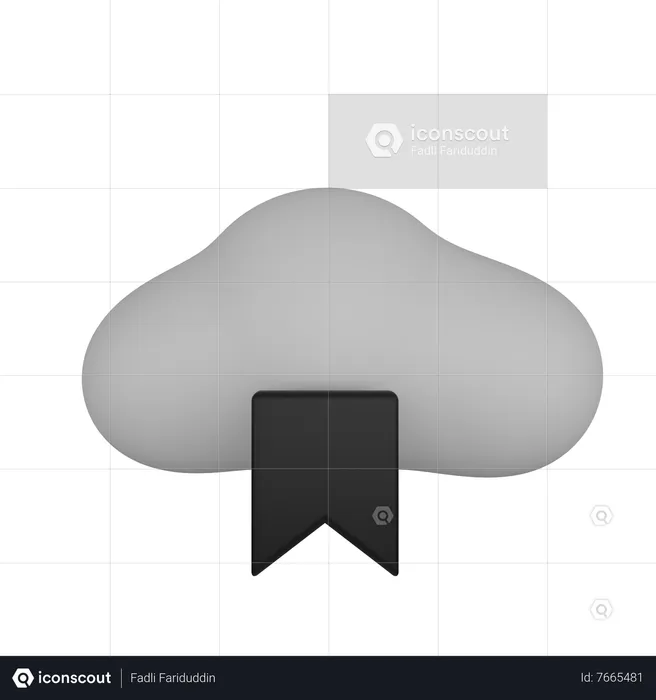 Bookmark Cloud  3D Icon